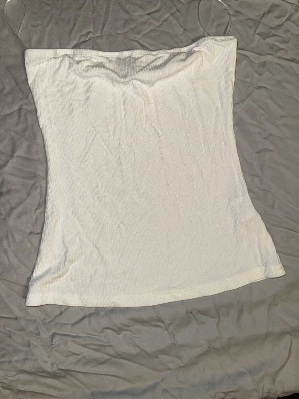 Princess Polly White Ribbed Tube Top